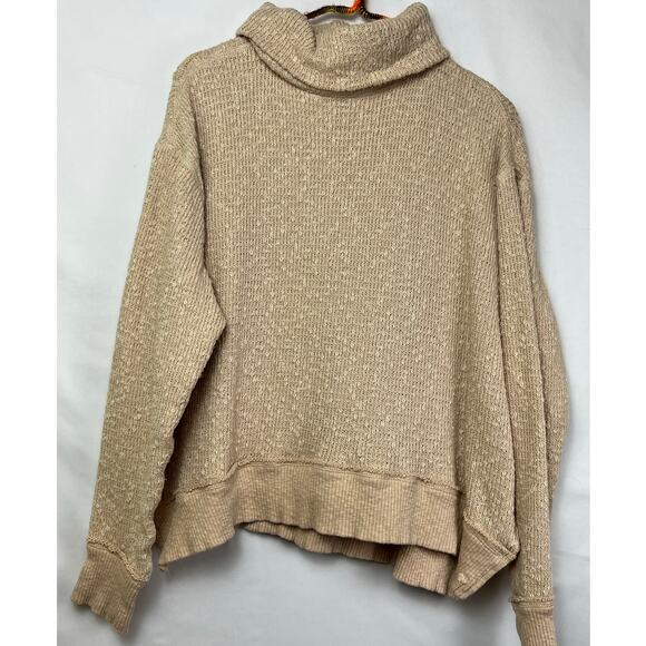 We The Free Women's Size Large Peach Long Sleeve Turtleneck Pullover Sweater - Picture 1 of 7